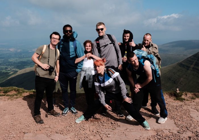 Diversionary Activities team and clients at the top of Pen y Fan after a hike